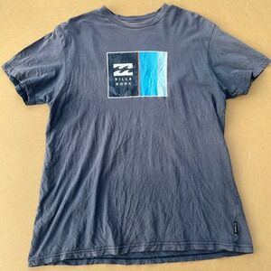 Billabong T-Shirt Mens Large Blue Casual Surf Graphic Core Fit Cotton Tee Light